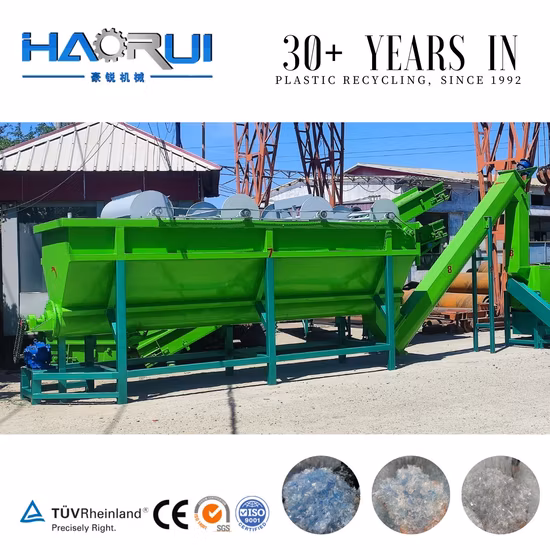 Macchina per il riciclaggio di bottiglie in PET/PE/PP/PVC (frantumazione/lavaggio/asciugatura)