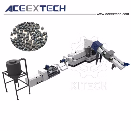 Borsa tessuta con film di plastica di scarto in PP PE BOPP Riciclaggio pellettizzatore ad anello d'acqua ABS / PS